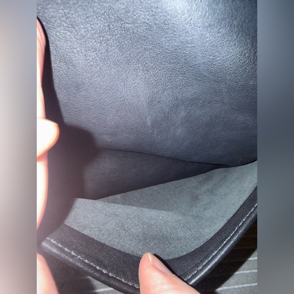 VTG Coach Legacy Charcoal Leather Shoulder Bag with Silver Hardware D1D-9058 - Picture 12 of 16